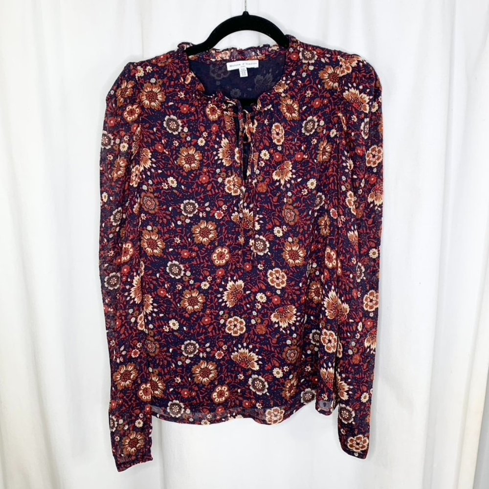 Maisen d’Amelie Womens  Floral Blouse Size M